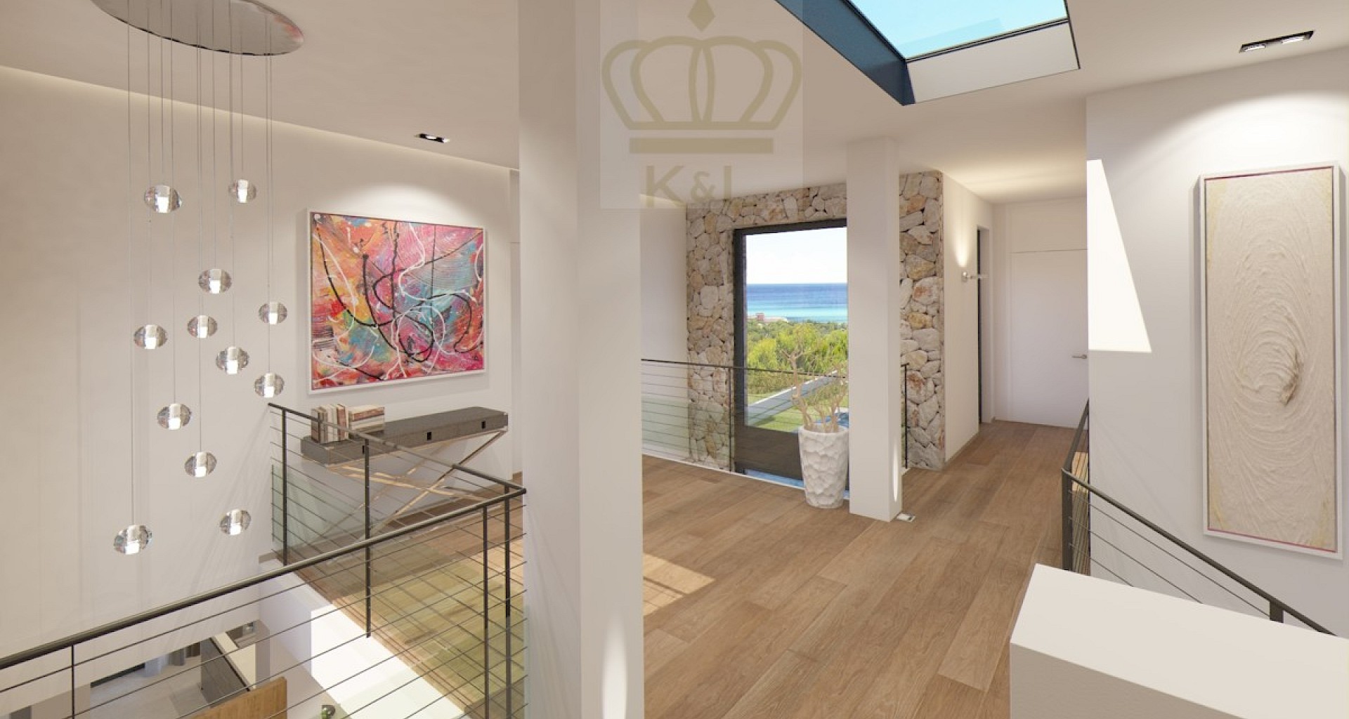 KROHN & LUEDEMANN Modern villa in Santa Ponsa with sea views Completion in 2021 Wohnbereich