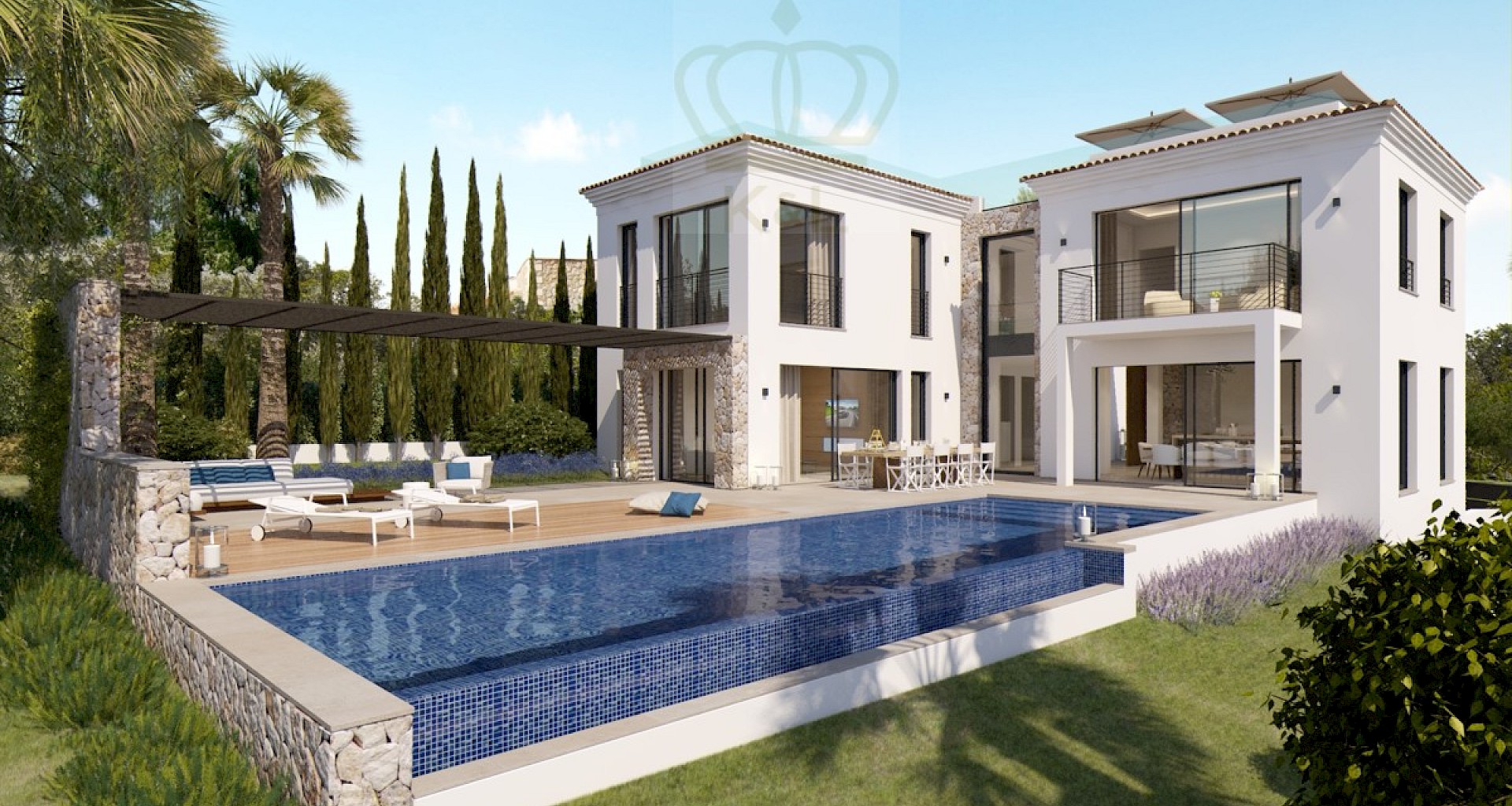 KROHN & LUEDEMANN Modern villa in Santa Ponsa with sea views Completion in 2021 Ansicht