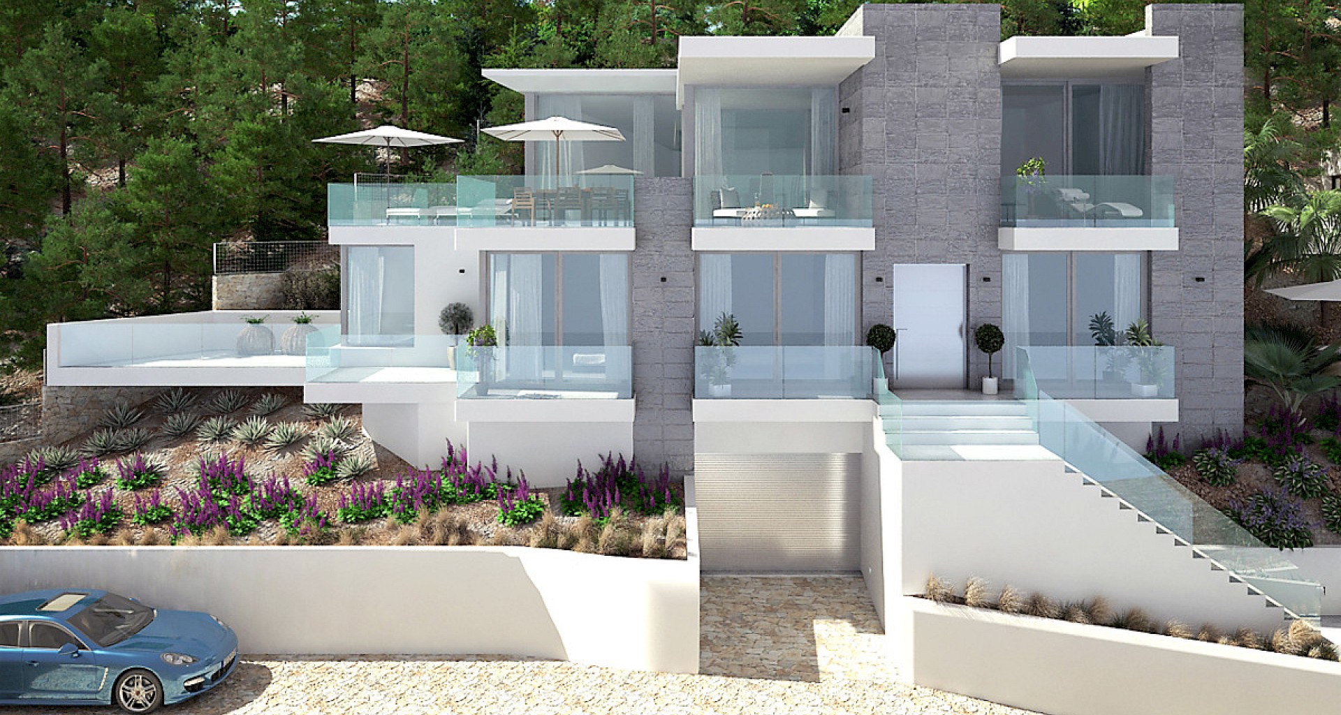 KROHN & LUEDEMANN Moderna villa de nueva construcción con vistas al mar en Santa Ponsa 