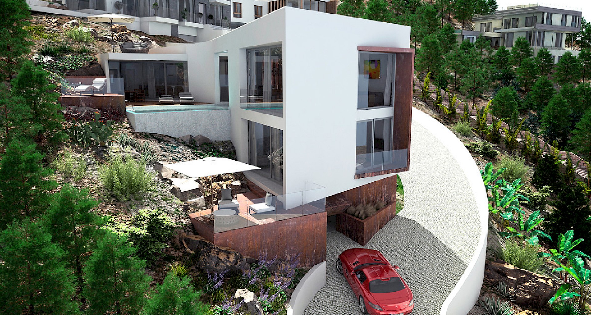 KROHN & LUEDEMANN Designer Neubau Villa mit Meerblick in Santa Ponsa 