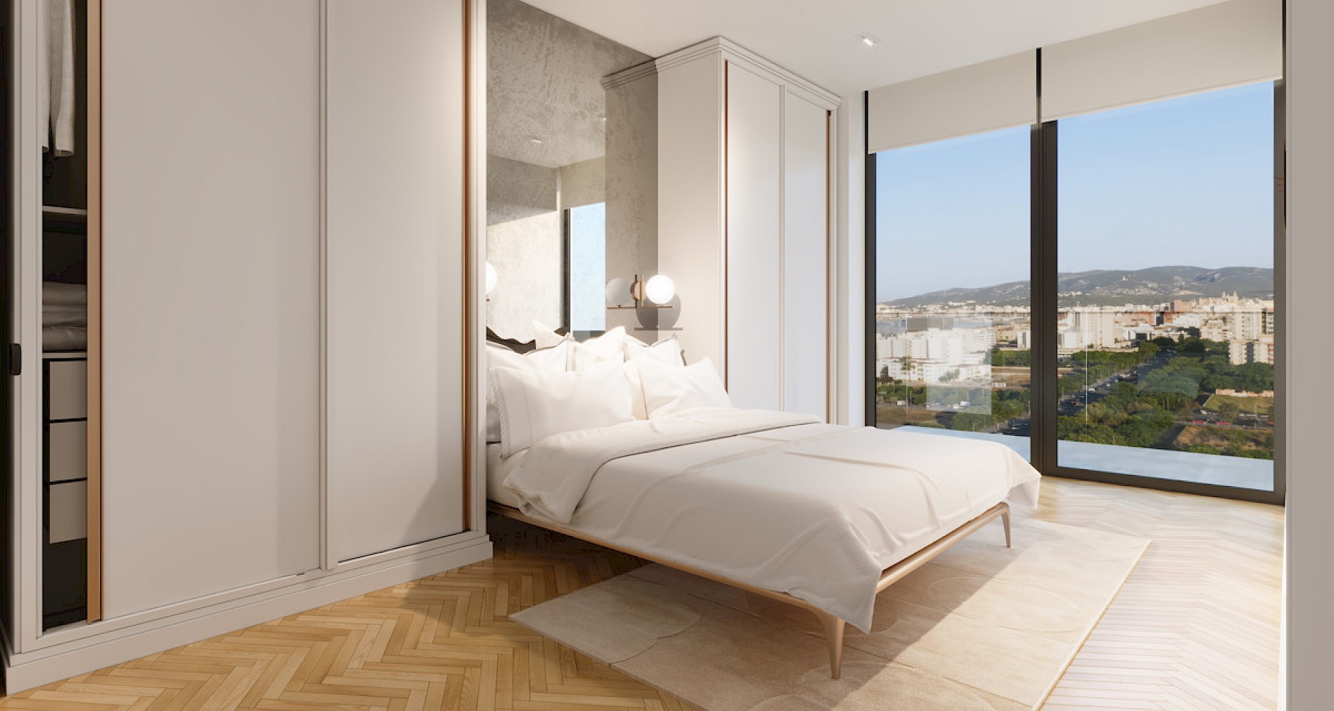 KROHN & LUEDEMANN New luxury flats in Palma close to Portixol beach c5 vanity bed