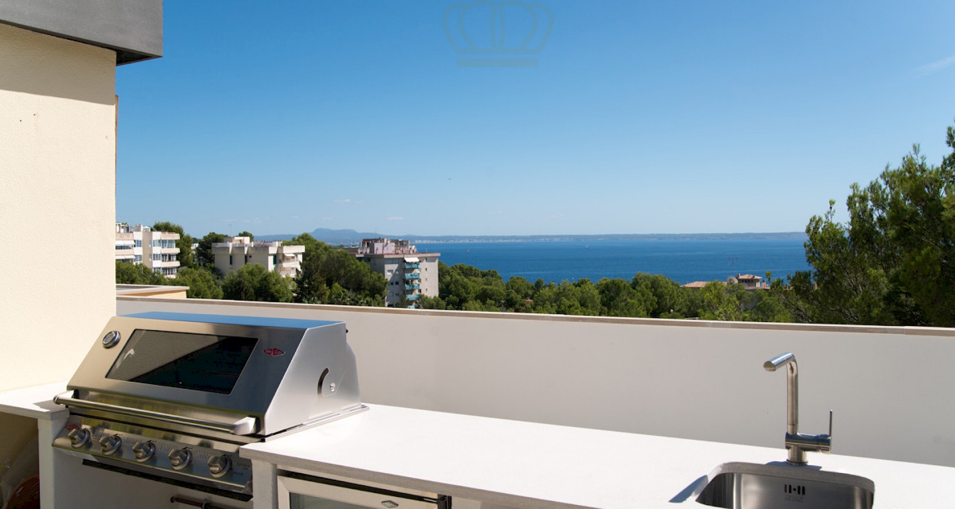 KROHN & LUEDEMANN Unique penthouse in Cas Catala with sea view and private pool pool kitchen 