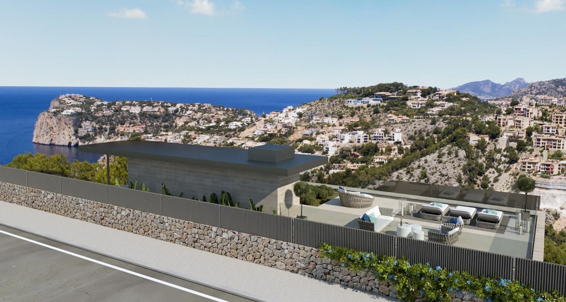 KROHN & LUEDEMANN Grosses Grundstück in der Cala Llamp mit Projekt und Baugenehmigung in Puerto de Andratx kaufen 