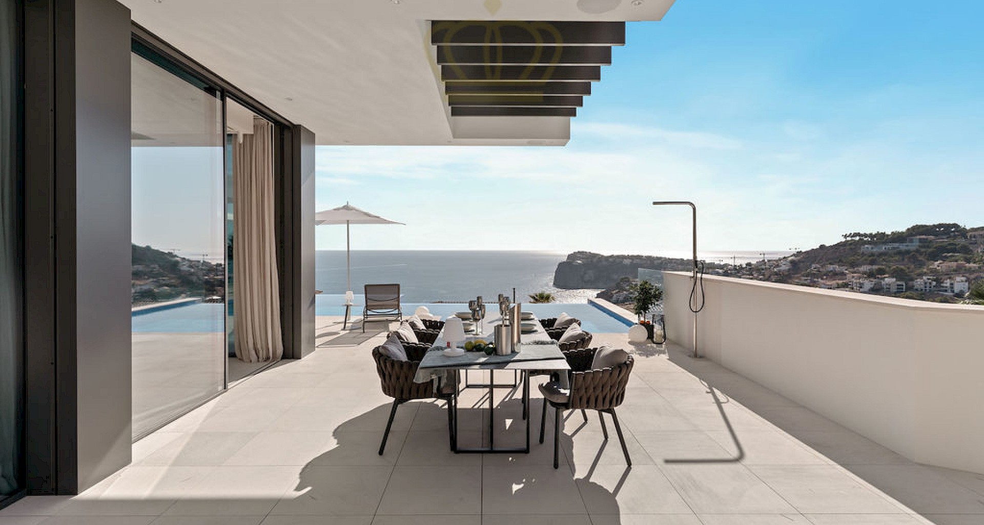 KROHN & LUEDEMANN Villa de nueva construcción con sublimes vistas al mar en Puerto de Andratx Neubau Villa Port Andratx 