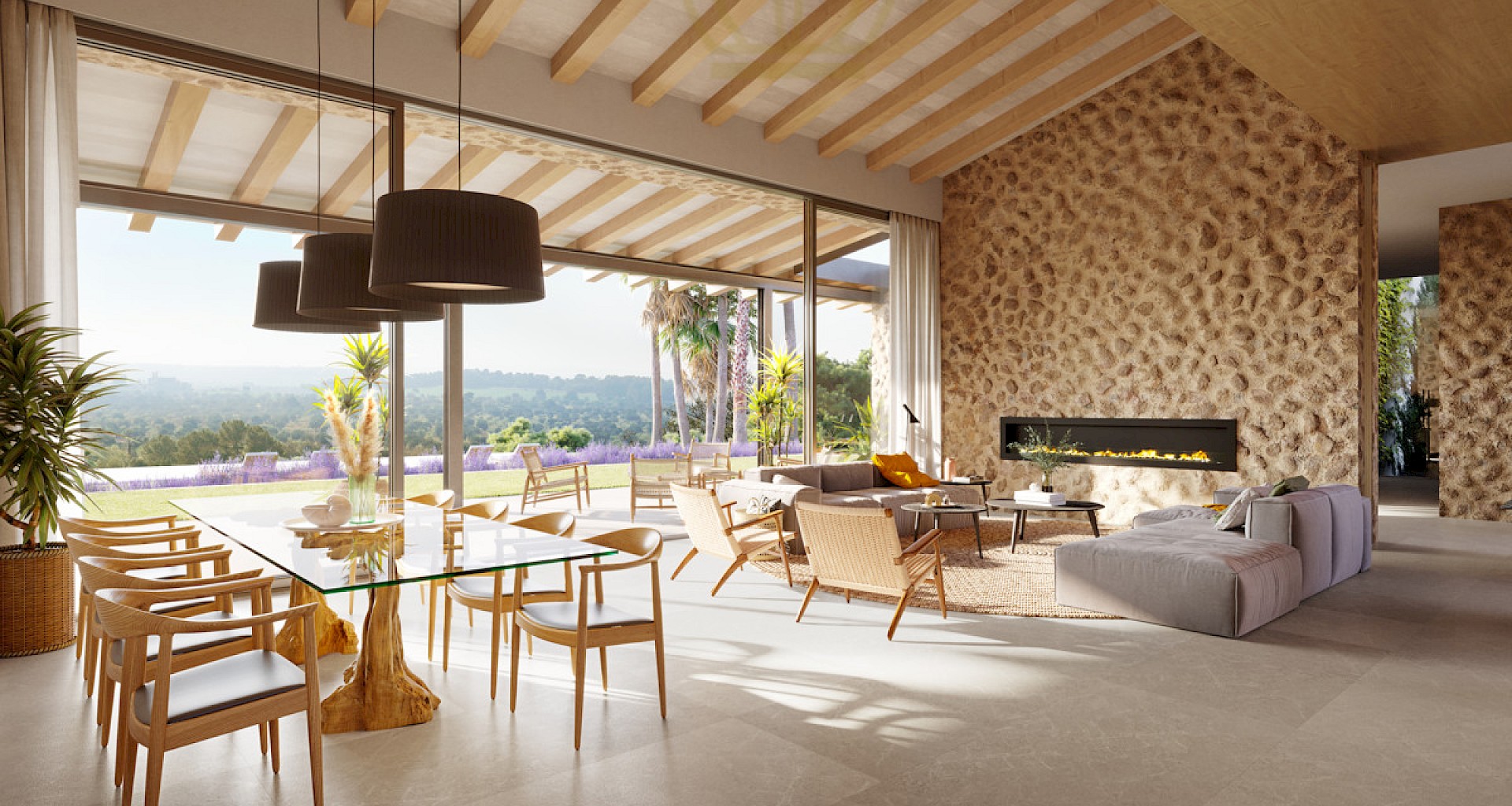 KROHN & LUEDEMANN Projekt für eine moderne Finca in Santa Maria mit Panoramablick 