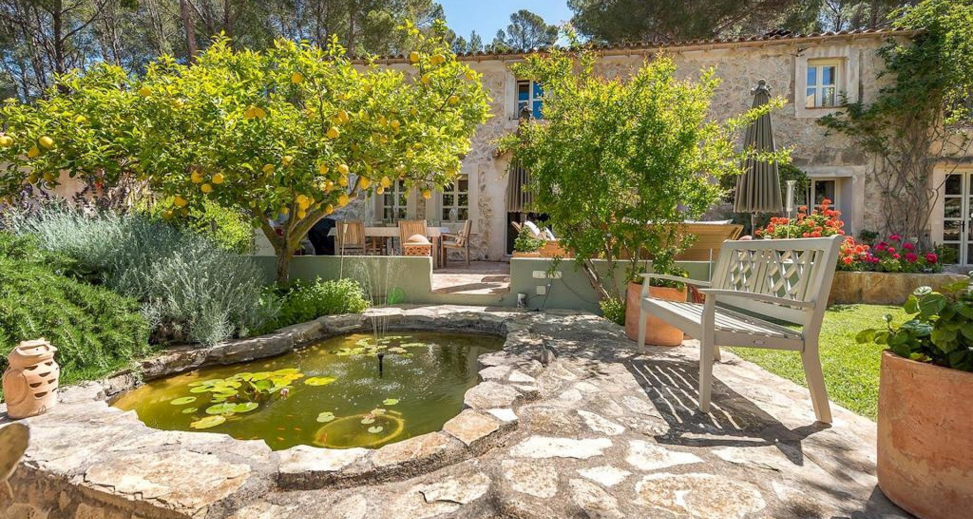 KROHN & LUEDEMANN Wonderful tranquil Finca in S'Arraco with pool and views to the mountain 
