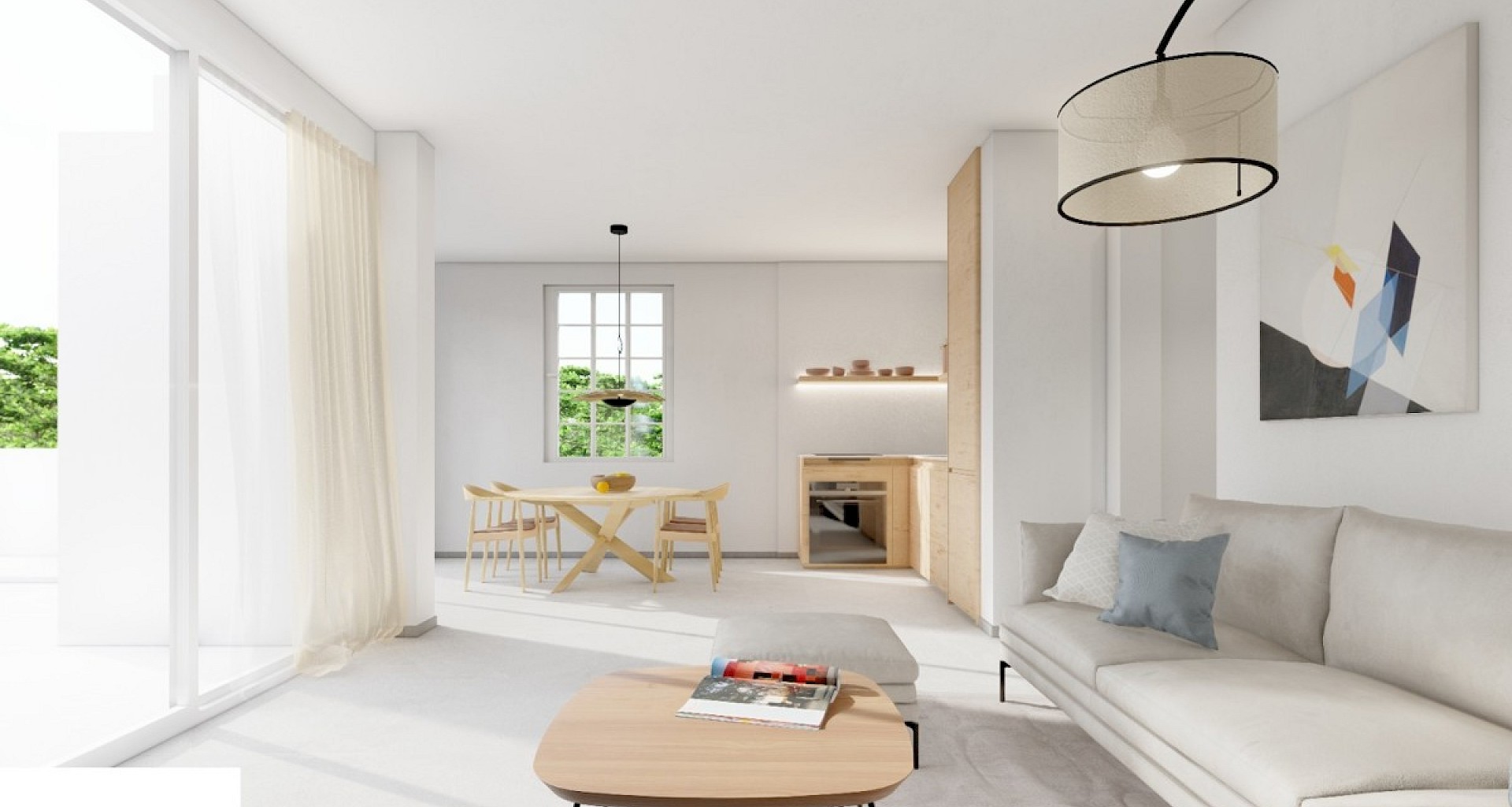 KROHN & LUEDEMANN Modernes Port Andratx Apartment mit Sonnenterrasse Living