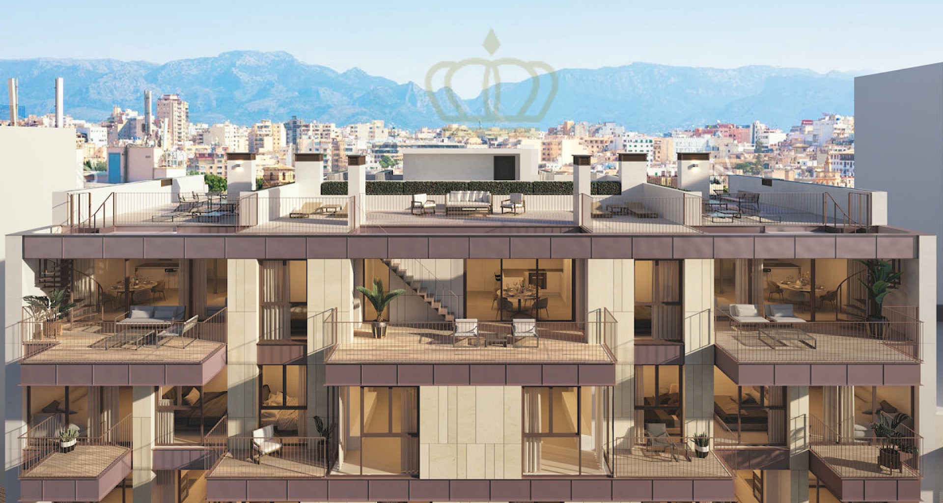 KROHN & LUEDEMANN Ático de Palma en un edificio de lujo de nueva construcción para su primera ocupación Luxus Penthaus in Palma Santa Catalina