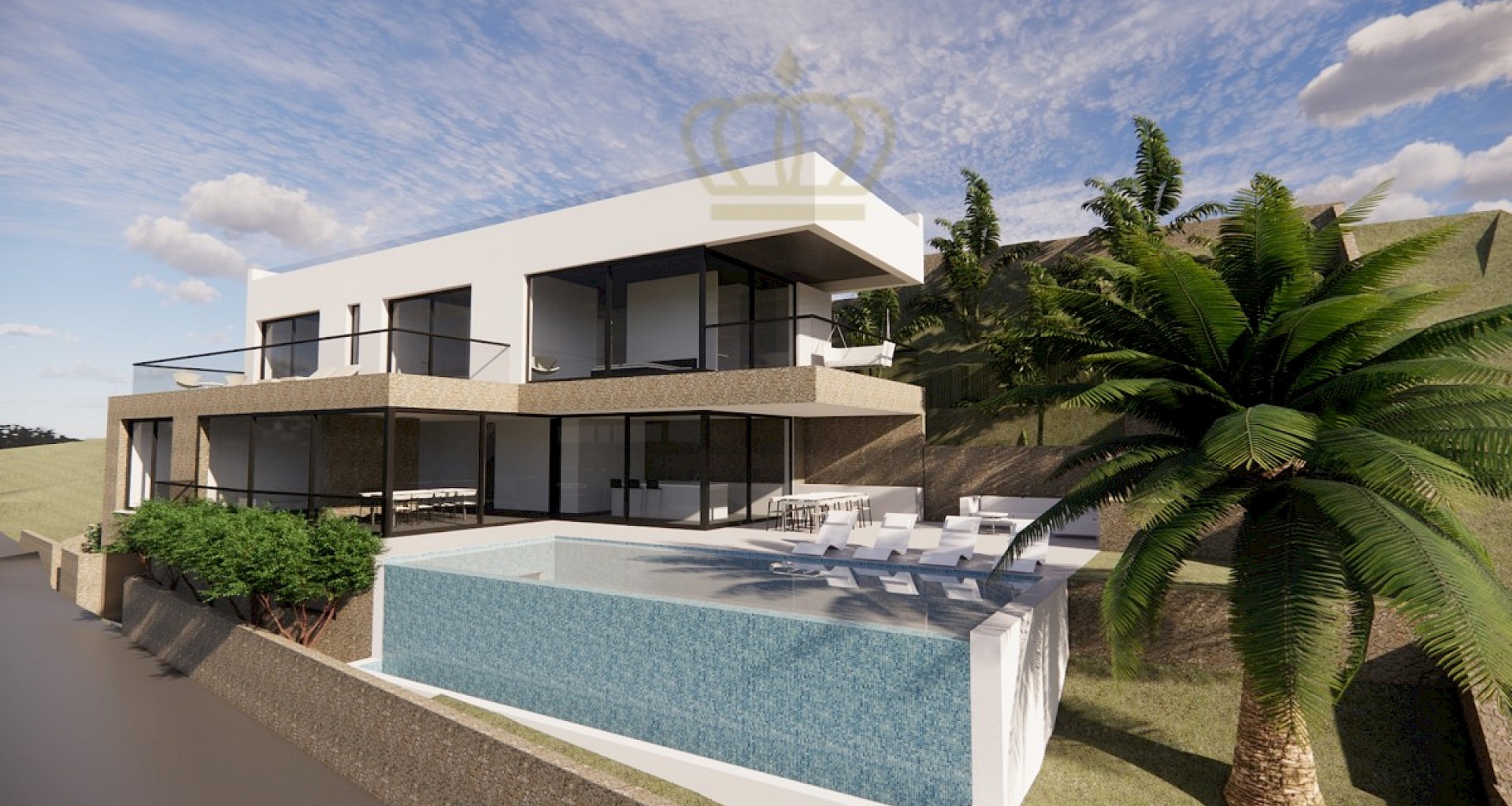 KROHN & LUEDEMANN Proyecto de villa en Palma con vista panorámica al mar en Génova Villa als Projekt in Palma