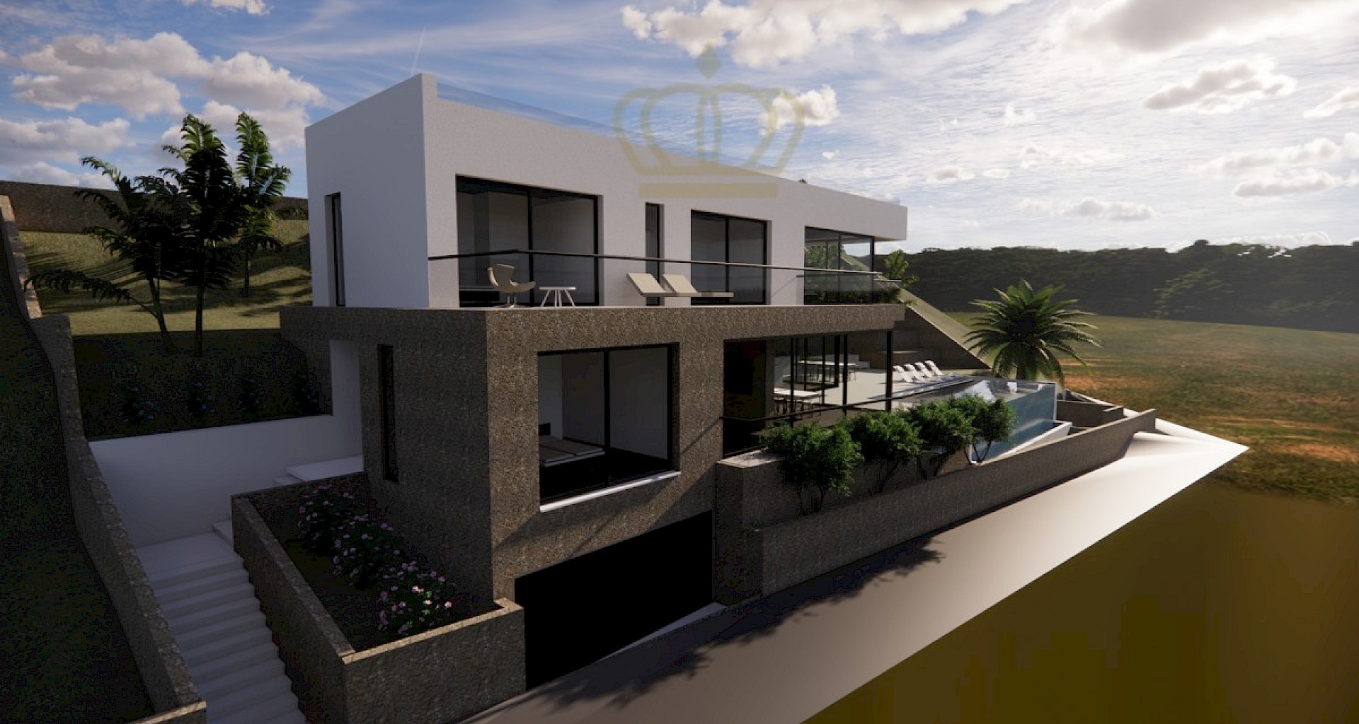 KROHN & LUEDEMANN Proyecto de villa en Palma con vista panorámica al mar en Génova Villa als Projekt in Palma