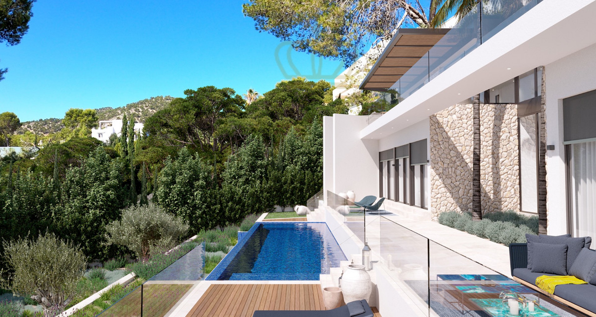KROHN & LUEDEMANN Spacious newly built villa in Camp de Mar Mallorca 