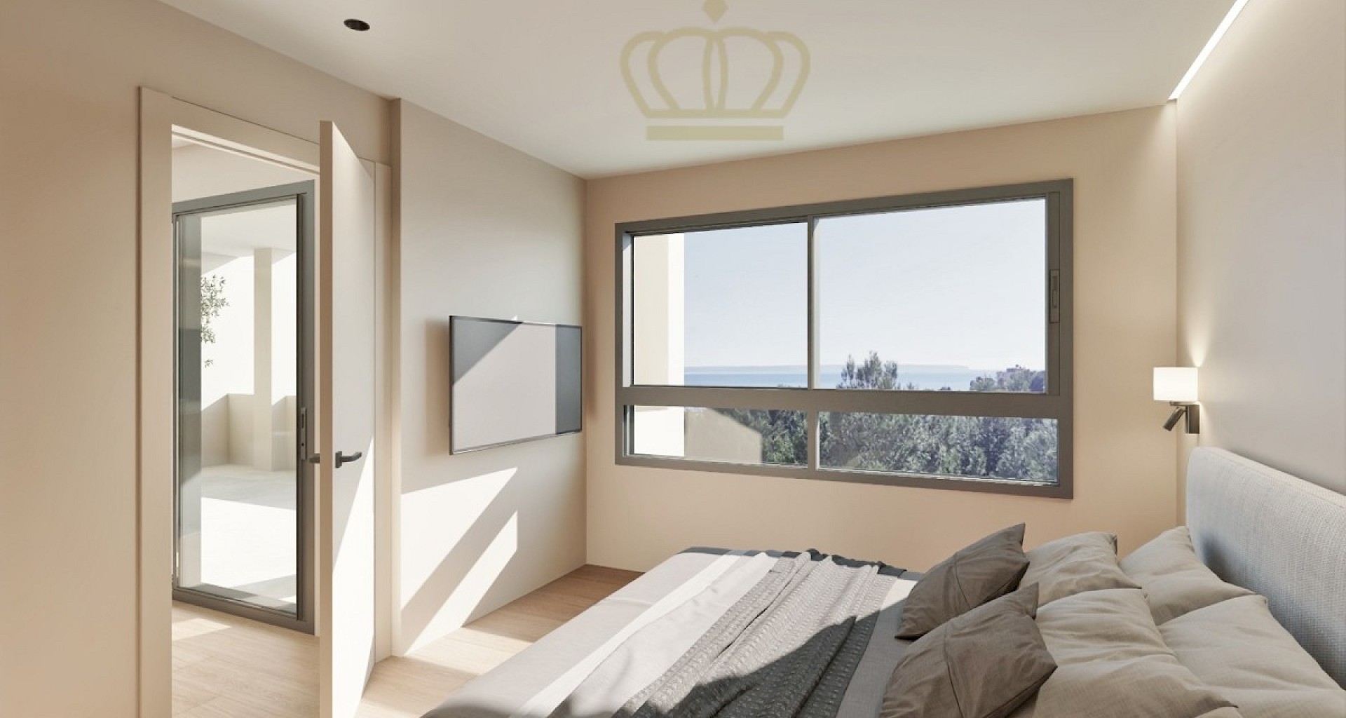 KROHN & LUEDEMANN Appartement rénové de haute qualité à Cas Catala avec vue sur la mer 