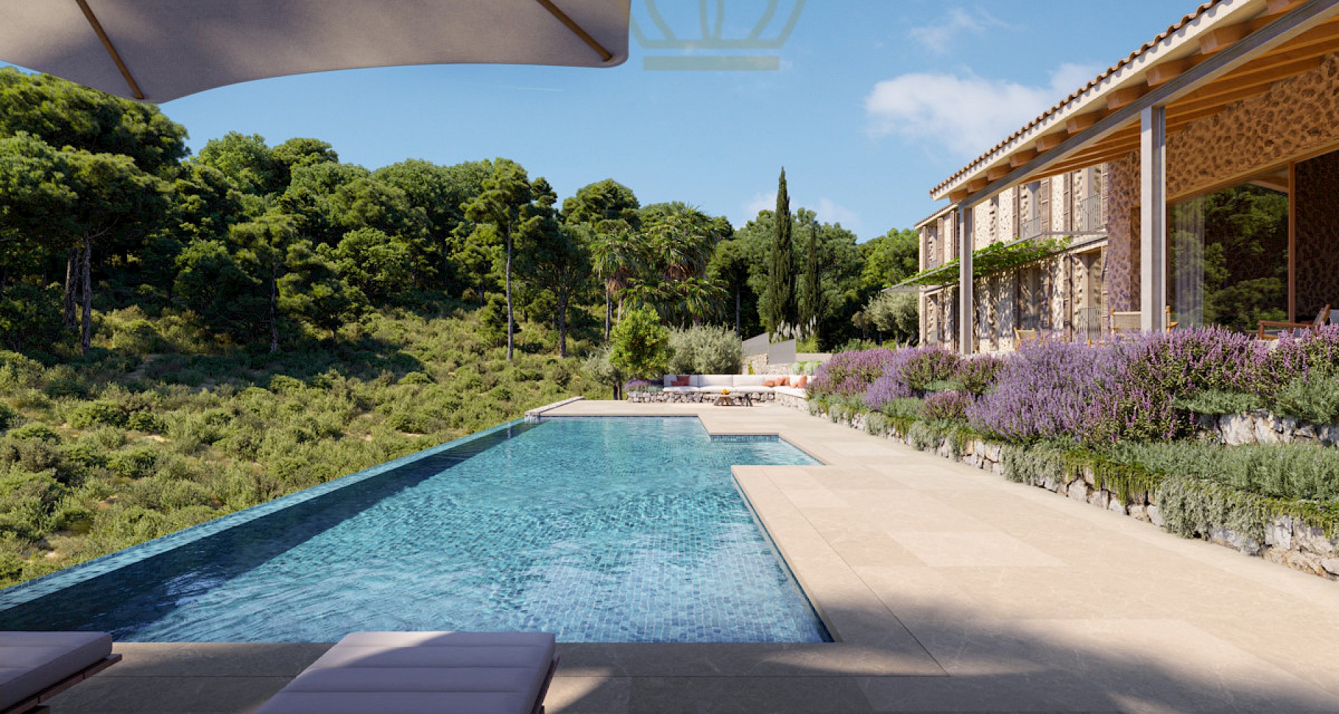 KROHN & LUEDEMANN Spacious new build villa in finca style in Santa Maria with panoramic views 