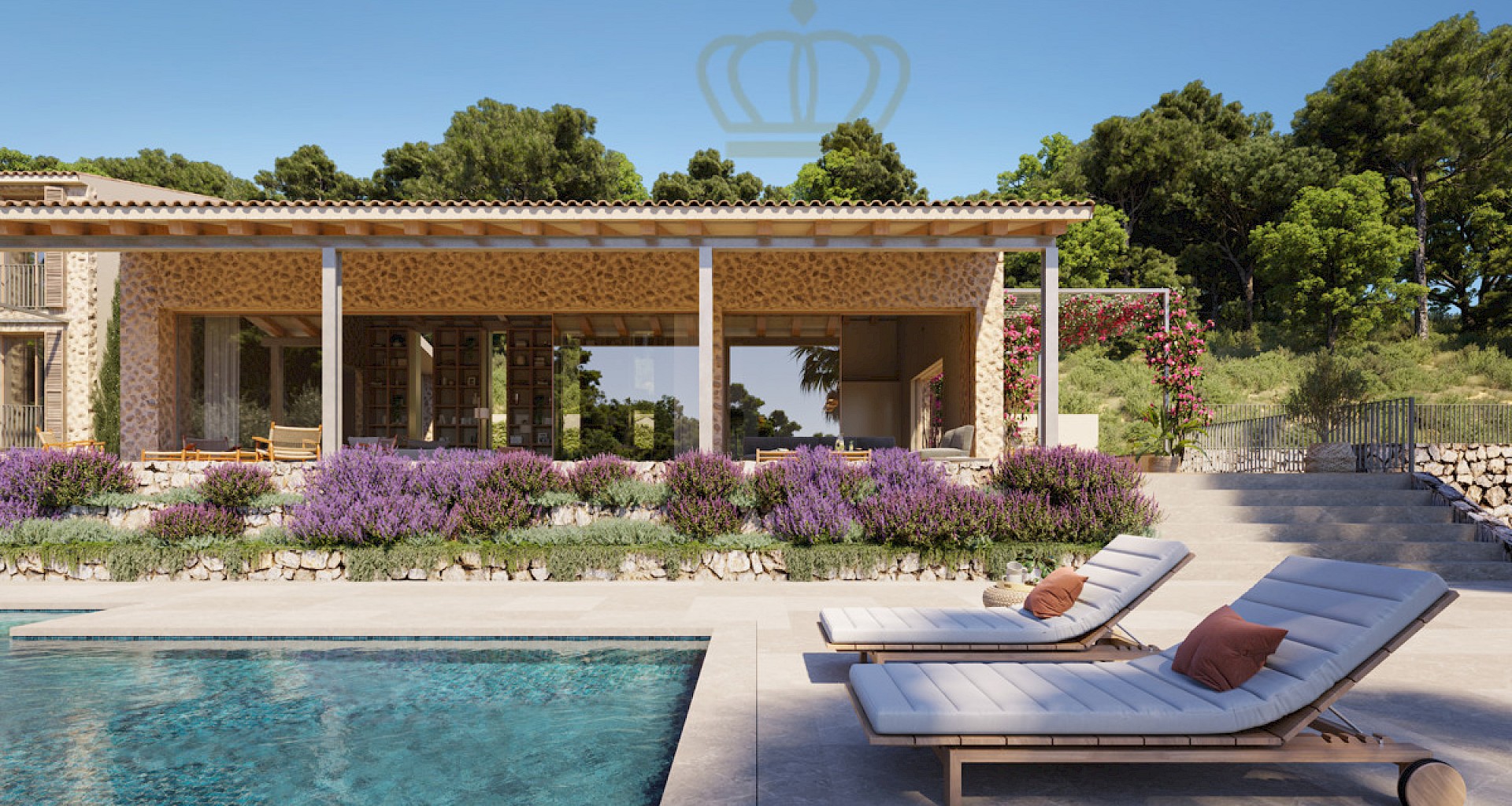 KROHN & LUEDEMANN Spacieuse villa neuve de style finca à Santa Maria avec vue panoramique 
