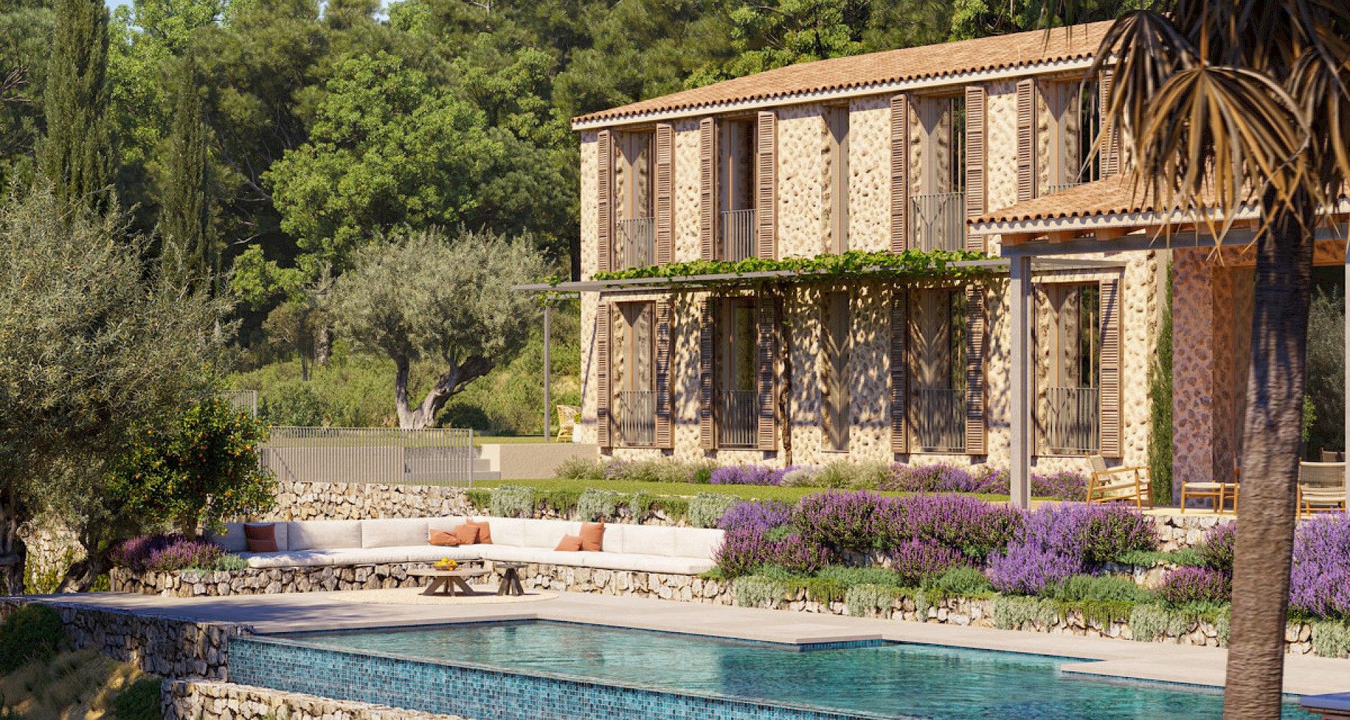 KROHN & LUEDEMANN Spacieuse villa neuve de style finca à Santa Maria avec vue panoramique 