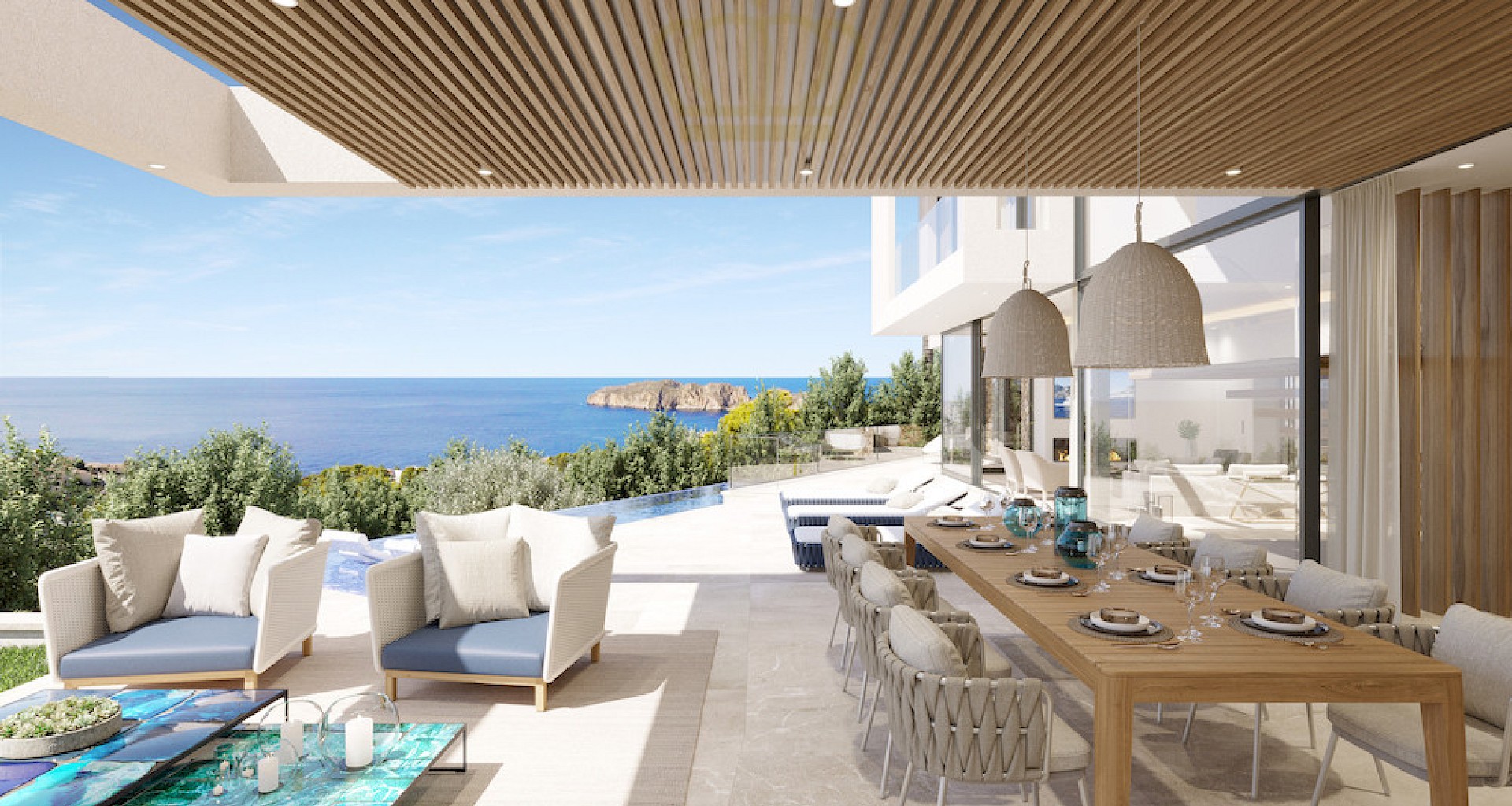 KROHN & LUEDEMANN Fantástica villa de nueva construcción en Santa Ponsa con impresionantes vistas al mar Neubauvilla Santa Ponsa