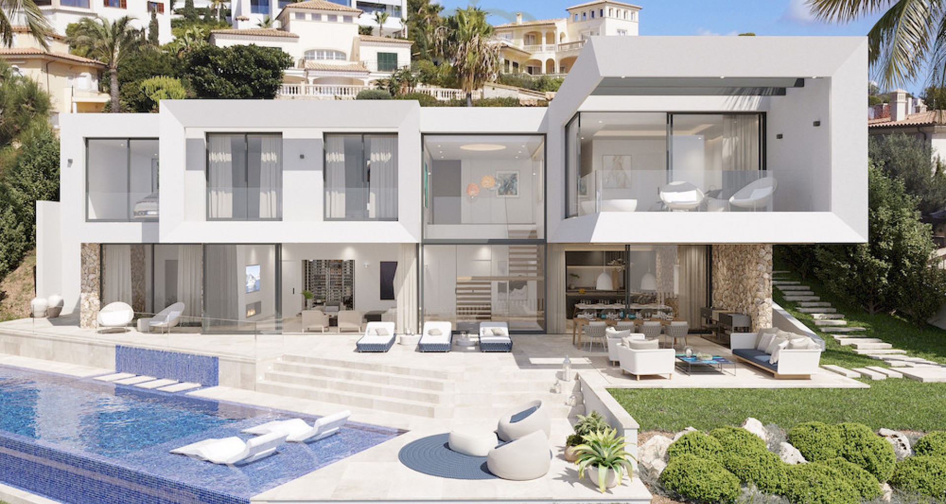KROHN & LUEDEMANN Fantastique villa neuve à Santa Ponsa avec vue imprenable sur la mer 