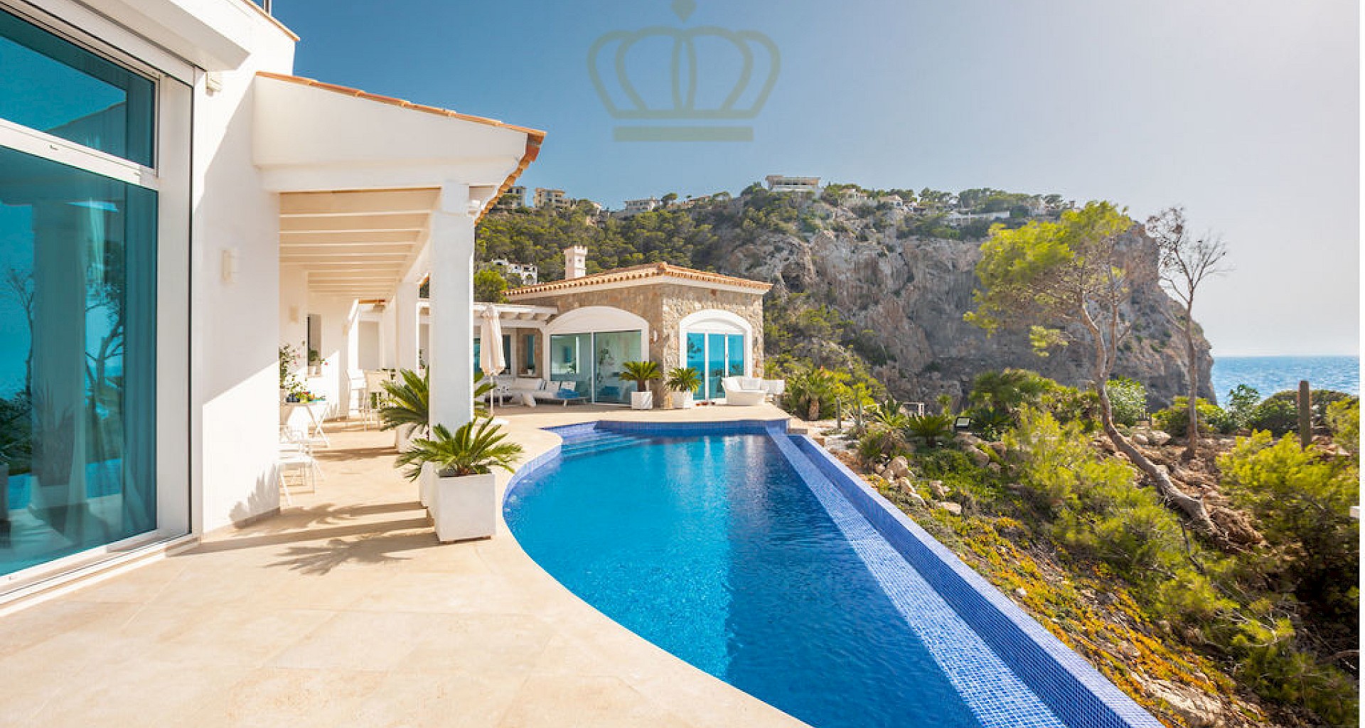 KROHN & LUEDEMANN Villa de lujo con impresionantes vistas al mar en Port Andratx - La Mola Pool mit Meerblick