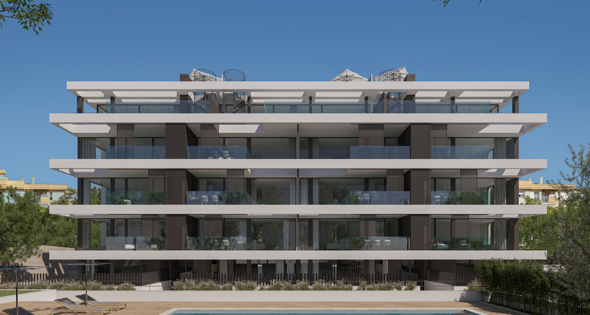 KROHN & LUEDEMANN Neubau Apartment in Palma San Augustin mit Gemeinschaftspool 