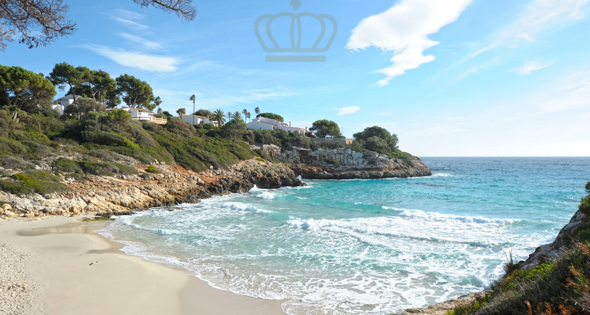 KROHN & LUEDEMANN Villa mediterránea en primera línea de mar Porto Cristo con licencia de alquiler vacacional Meer Blick 