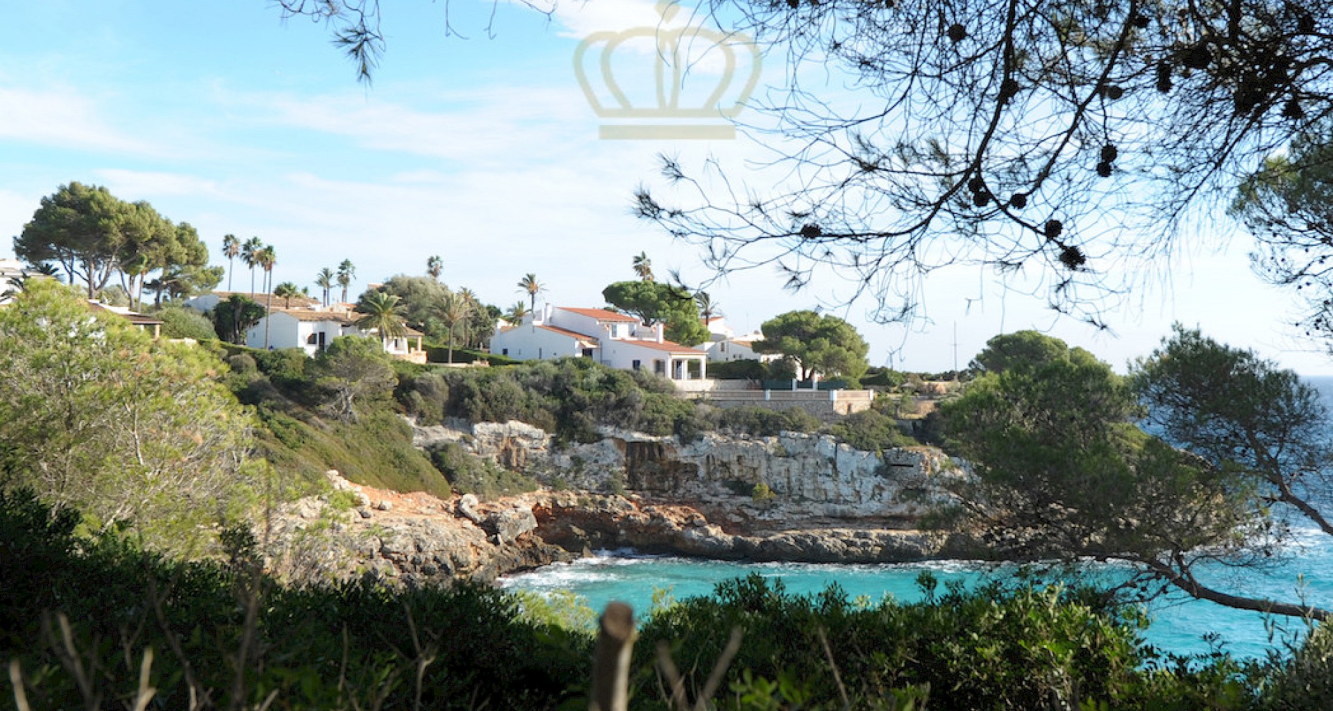 KROHN & LUEDEMANN Villa mediterránea en primera línea de mar Porto Cristo con licencia de alquiler vacacional Meerblick
