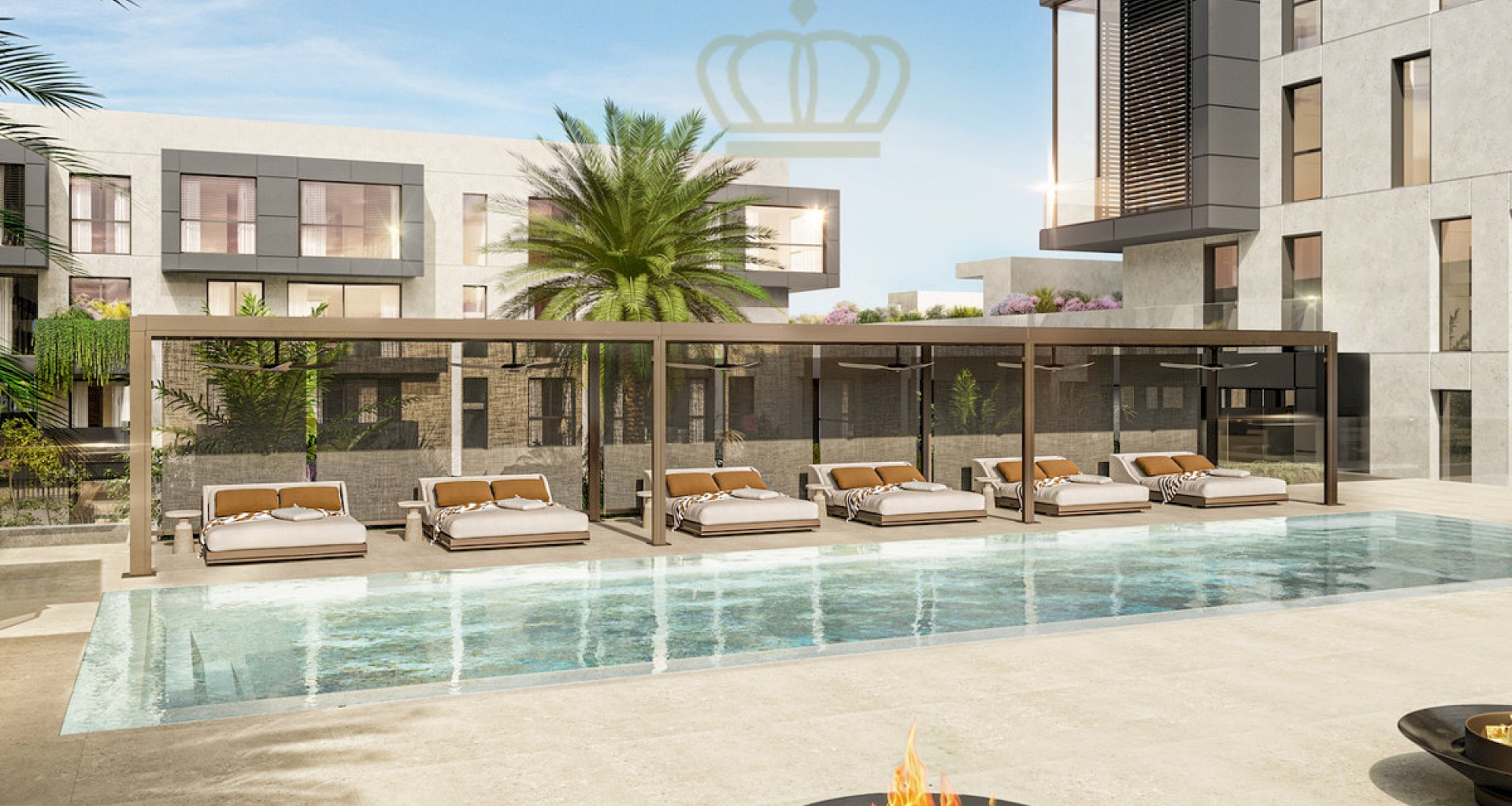 KROHN & LUEDEMANN Lujoso piso de obra nueva en Palma Portixol con piscina Pool Lounge