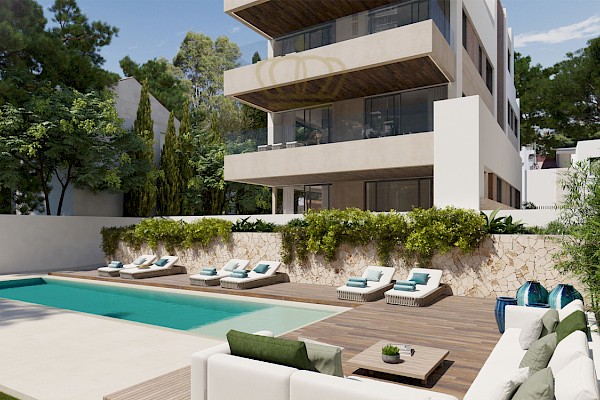 Elegante piso de nueva construcción en Palma con piscina en una zona tranquila