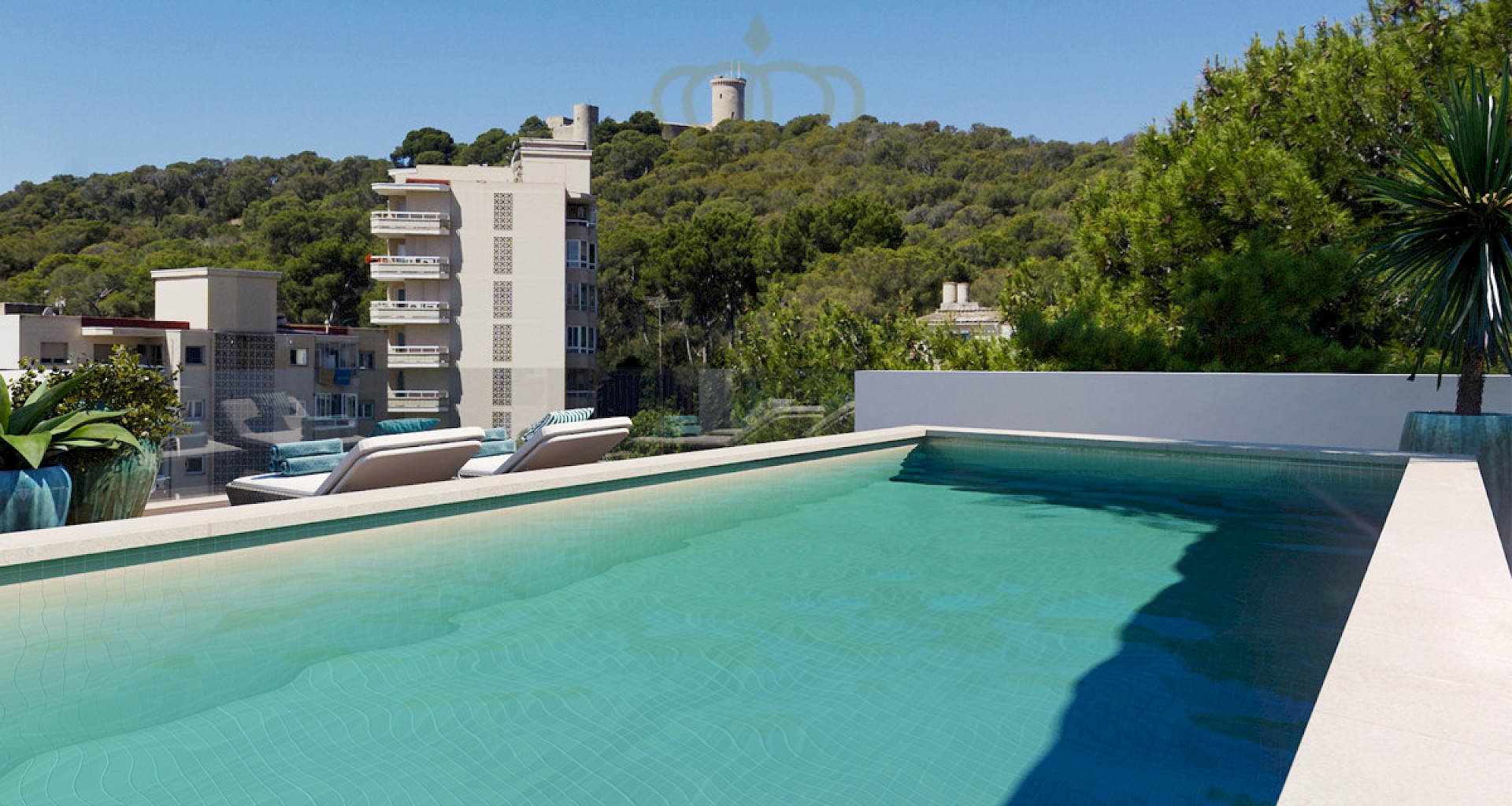 KROHN & LUEDEMANN Schicke Neubau Wohnung in Palma mit Pool in ruhiger Lage 