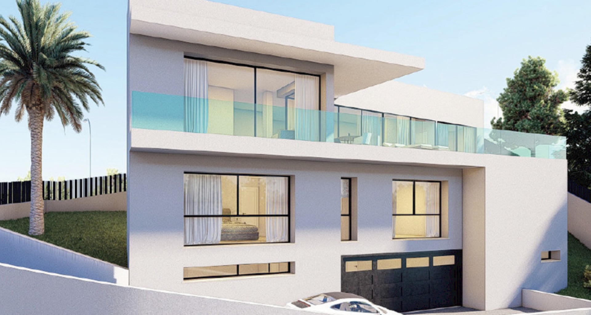 KROHN & LUEDEMANN Moderna villa de nueva construcción en Costa d'en Blanes con vistas al mar en venta Neubau Villa Costa d