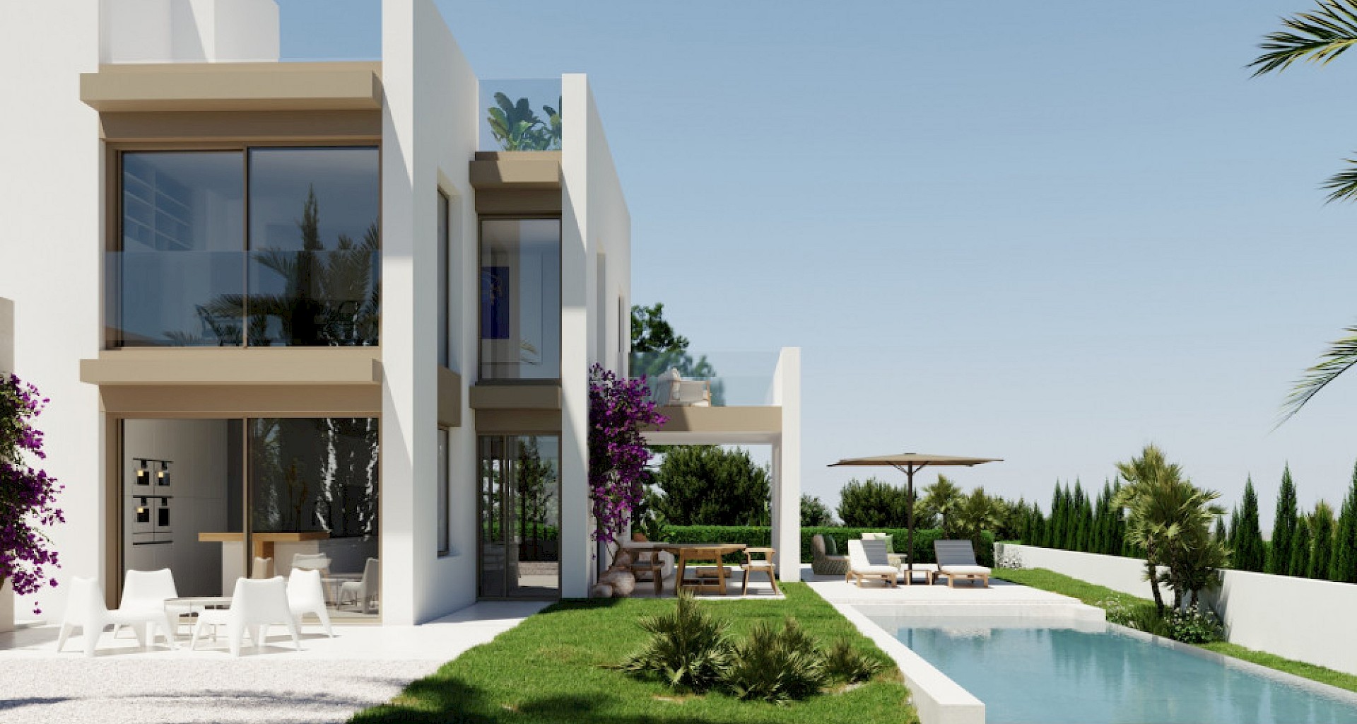 KROHN & LUEDEMANN New build luxury villa in 2nd sea line in Cala Murada near Portocolom 