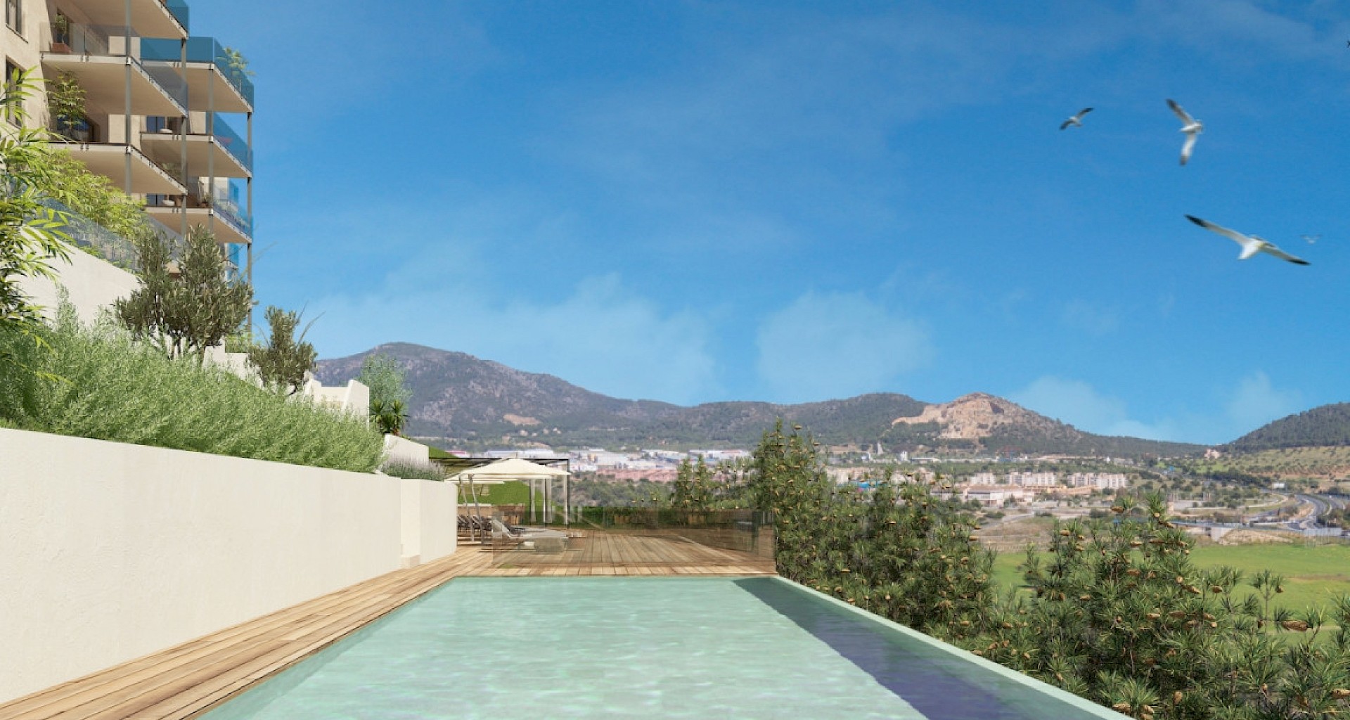 KROHN & LUEDEMANN Neubau Luxus Apartment in Santa Ponsa in bester Lage mit schönen Blicken in die Landschaft 