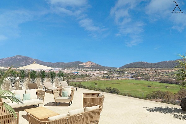 Neubau Luxus Apartment in Santa Ponsa in bester Lage mit schönen Blicken in die Landschaft
